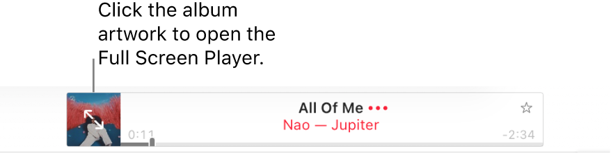 The top of Apple Music with a song playing.