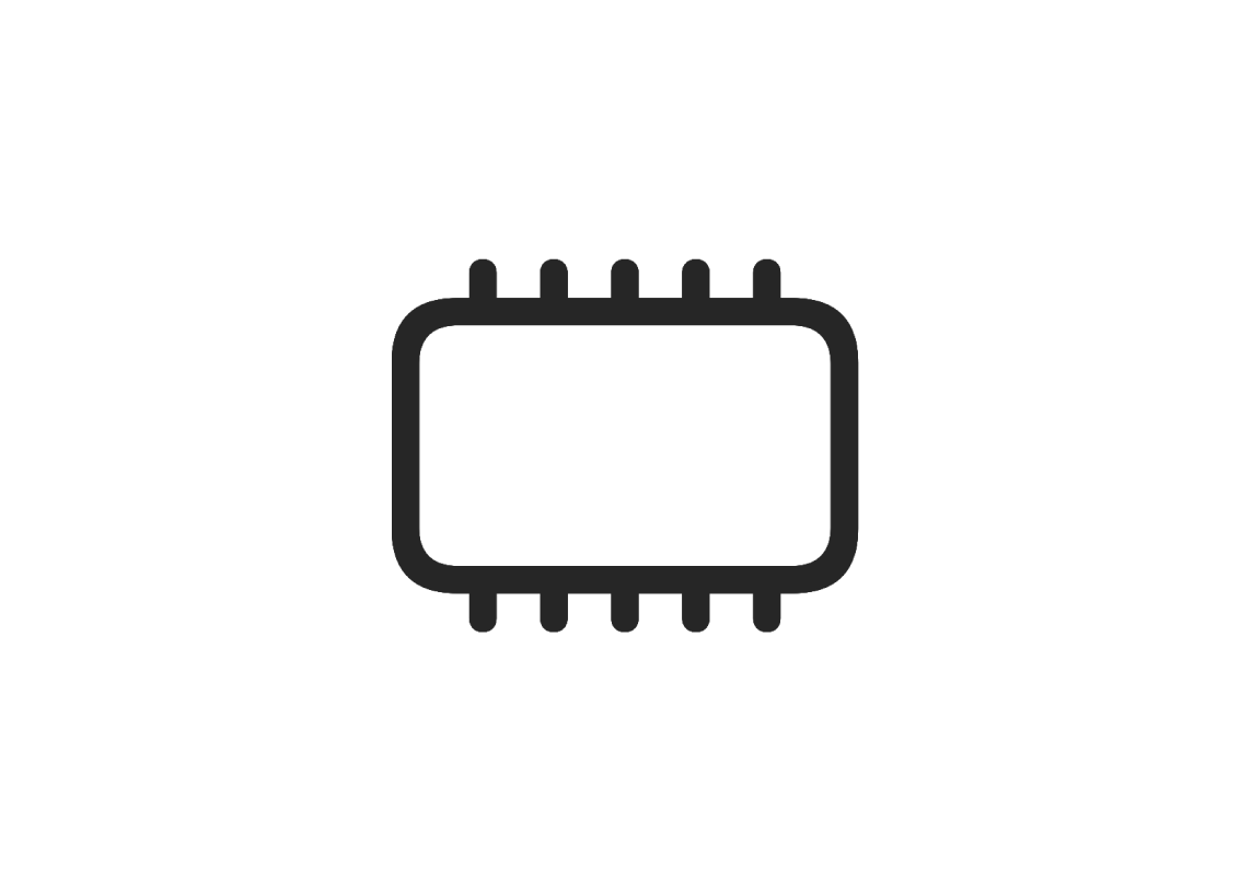 A memory chip icon. 