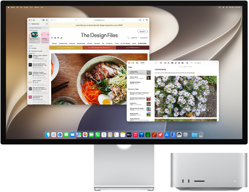 Studio Display and Mac Studio with Center Stage.