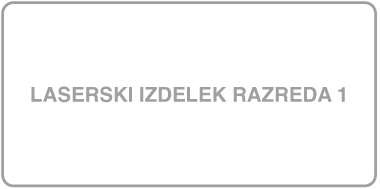 Oznaka z napisom Laserski izdelek razreda 1.