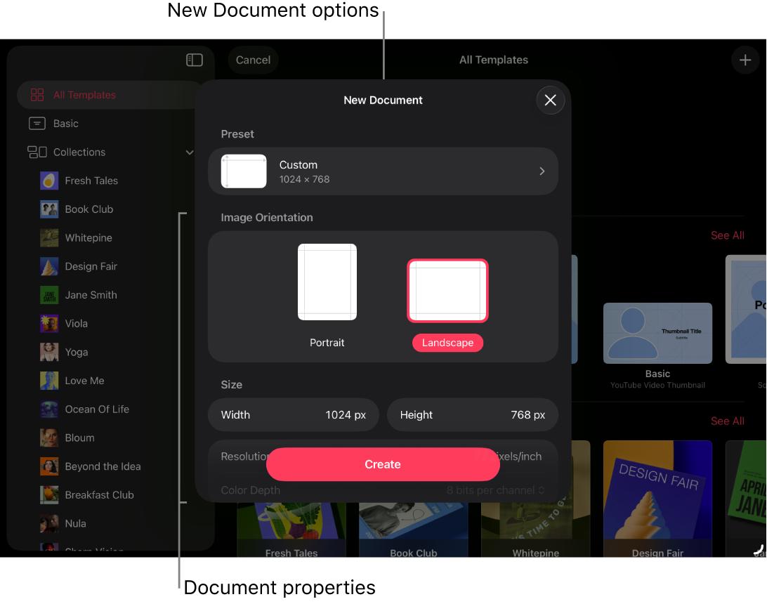 The document browser.