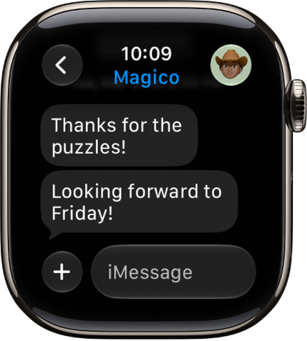A message conversation. The App button and message field are at the bottom.