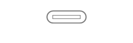 Thunderbolt&nbsp;3-poort (USB-C), Thunderbolt/USB&nbsp;4-poort, Thunderbolt&nbsp;4-poort (USB-C) en Thunderbolt&nbsp;5-poort (USB-C)