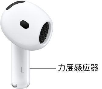 AirPods&nbsp;5 的力度感应器位于每只 AirPods 的耳机柄上。