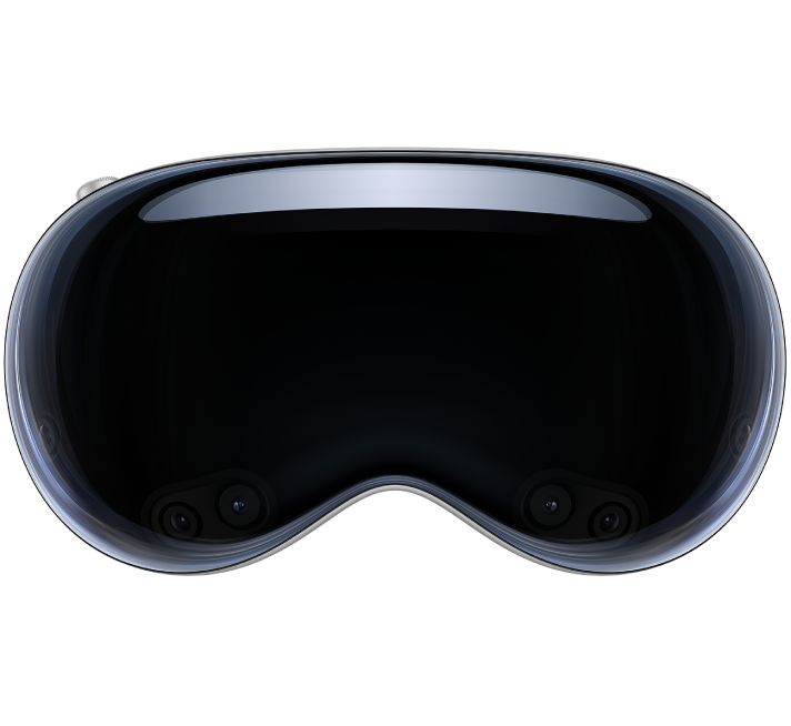 Apple Vision Pro를 정면에서 본 모습.