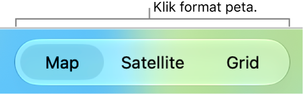 Butang Peta, Satelit dan Grid.