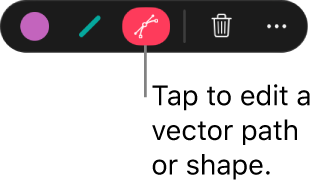Vector path toolbar