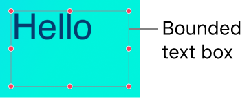 Text in a bounded text box.