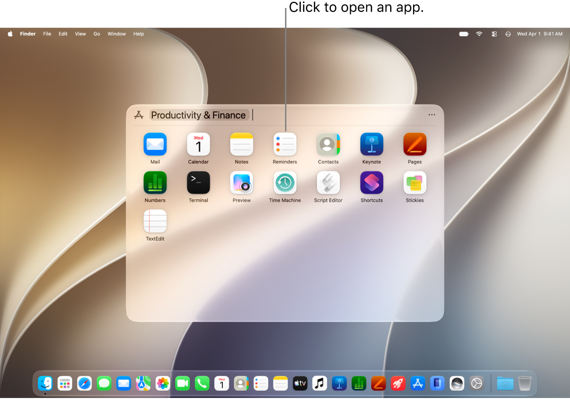 The app browsing window in Spotlight.