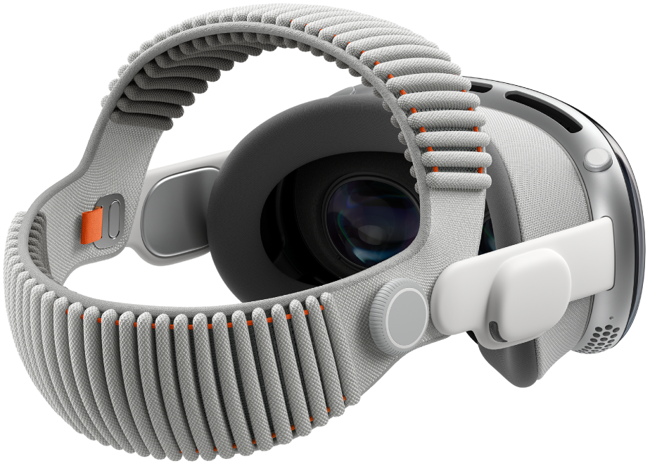 Apple Vision Pro with the Dual Knit Band attached.