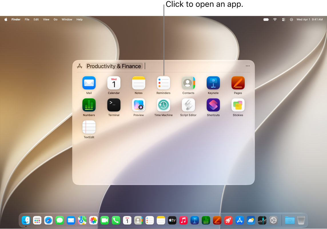 The app browsing window in Spotlight.