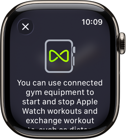 将 Apple&nbsp;Watch 与健身器材配对时出现的配对屏幕。