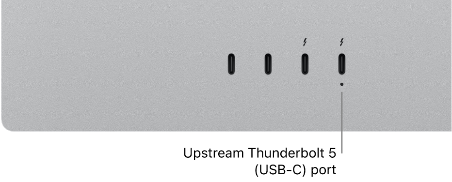 The upstream Thunderbolt port.