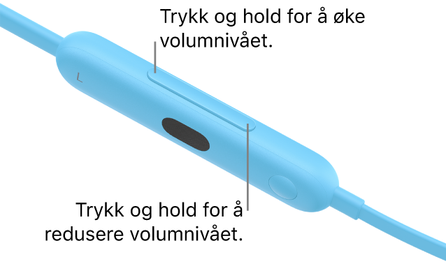 Bilde av Beats&nbsp;Flex venstre kontrollmodul med volumknappen.