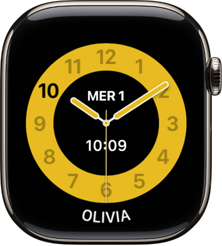 Un écran «&nbsp;Mode École&nbsp;» sur l’Apple&nbsp;Watch d’un enfant affichant l’heure.