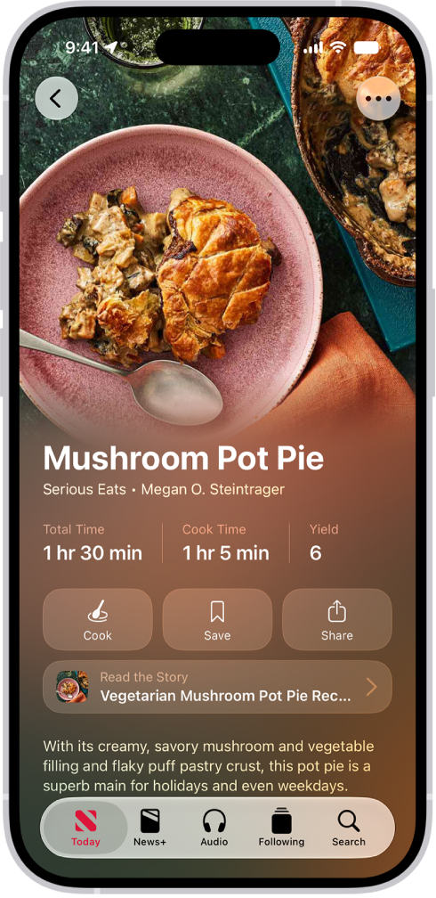 Một công thức trong Apple News+.