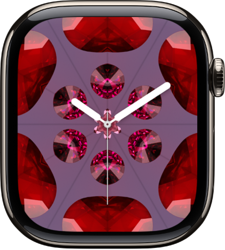 “万花筒”表盘，你可以在其中添加复杂功能，以及调整表盘图案。