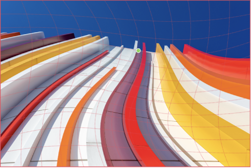 A layer with a Warp adjustment applied.