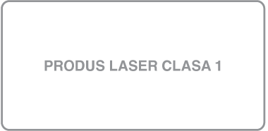 O etichetă “Produs laser din Clasa 1”.