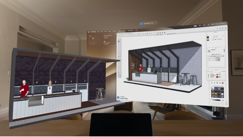 A 3D model from Preview on Mac open on Apple&nbsp;Vision&nbsp;Pro.