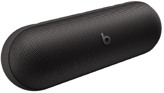 Beats&nbsp;Pill-Lautsprecher in Schwarz.