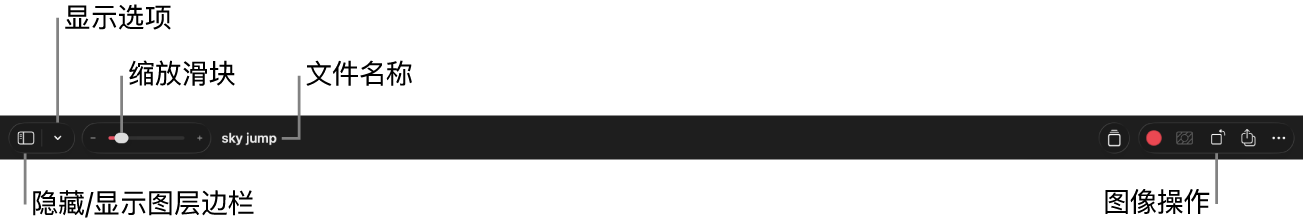 Pixelmator Pro 工具栏