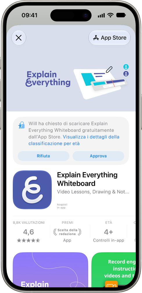 La richiesta di un bambino di scaricare una nuova app da App&nbsp;Store.