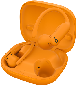 Powerbeats&nbsp;Pro&nbsp;2 earphones and charging case in Electric Orange.
