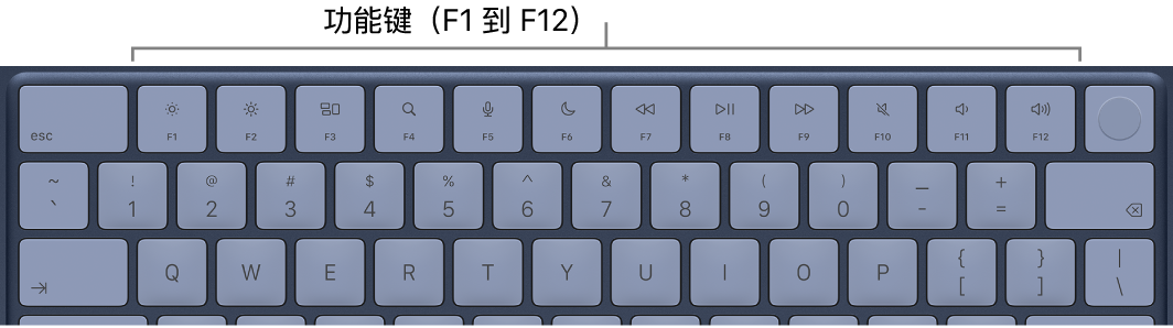 显示顶行功能键的 MacBook&nbsp;Neo 键盘。